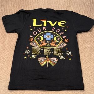 LĪVE (+LIVE+) Official X-Large Pocket Logo Tour Shirt 2024 Black In Small NWOT